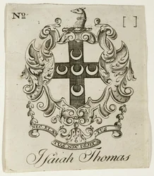 Bookplate for Isaiah Thomas (1749-1831)